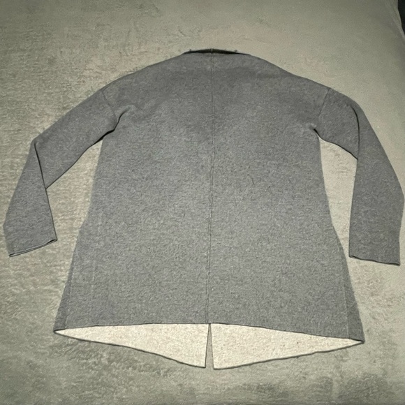 Catherine Malandrino one button cardi soft heavy wool blend size large grey - Picture 6 of 8
